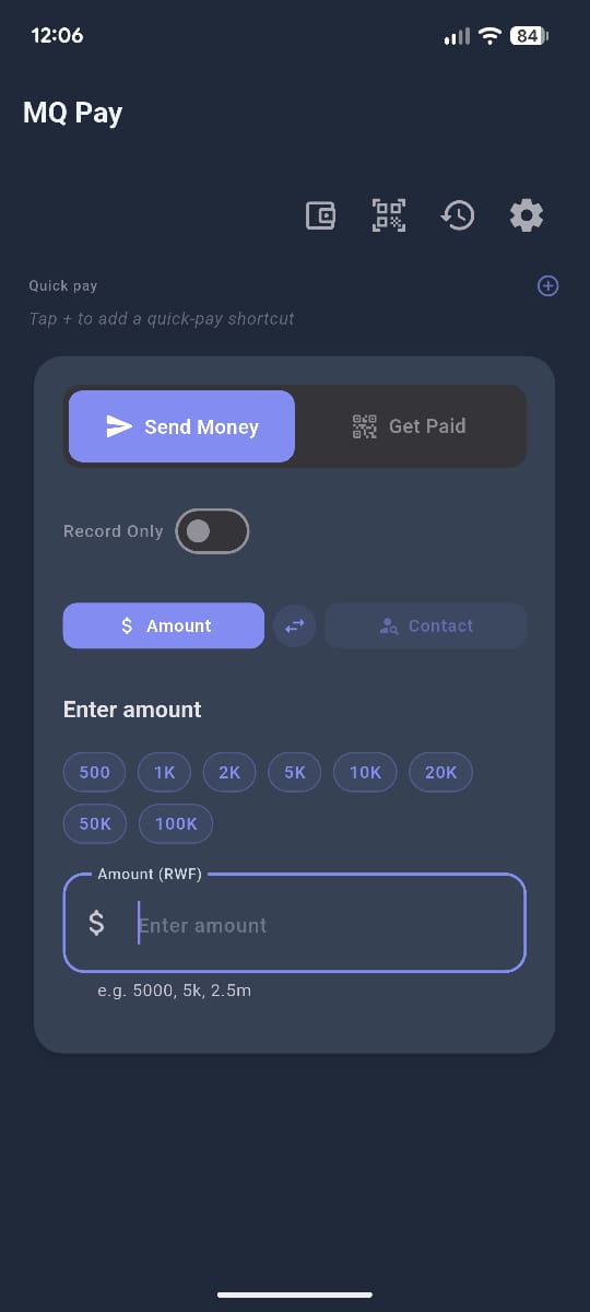 MQ Pay send money